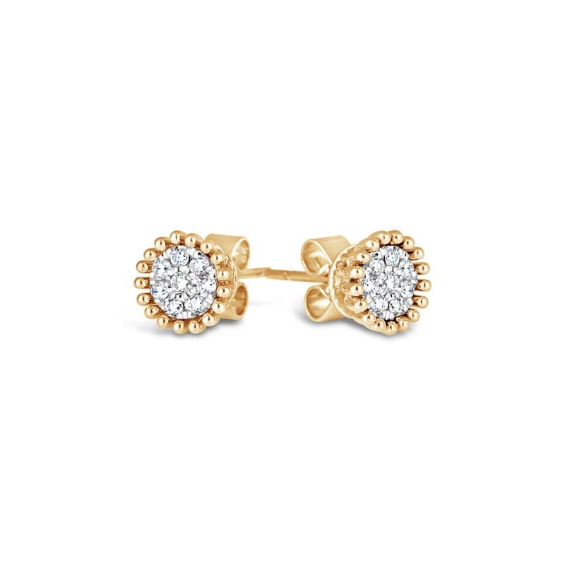 Gold Circle Stud Earrings online from Kajal Naina