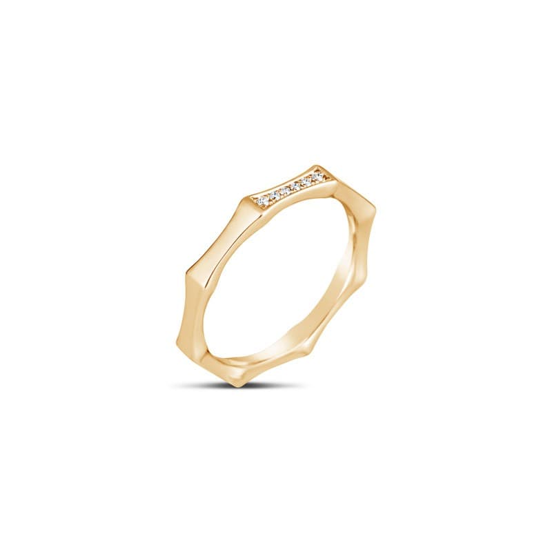 1 Face Octa Ring / Yellow Gold