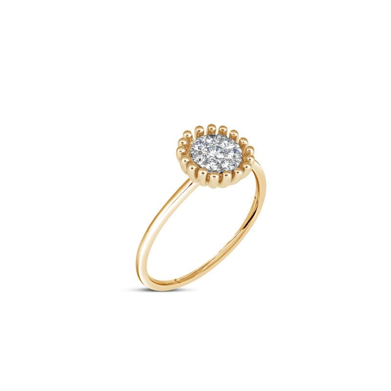 Bling Circle Ring (Yellow Gold)