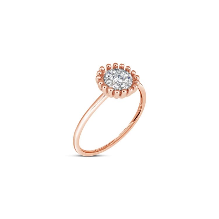 Bling Circle Ring (Rose Gold)