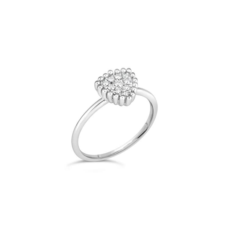 Bling Trillion Ring (White Gold)